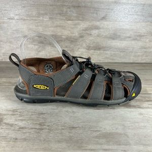 Keen Clearwater CNX Waterproof Sandal Raven Tortoise Shell Gray Brown Men 11
